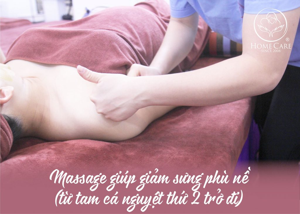 massage bà bầu giúp giảm sưng
